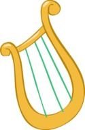 golden harp as graphic illustration