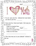 Valentines Day Math drawing