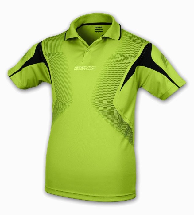 green sports shirt with black stripes