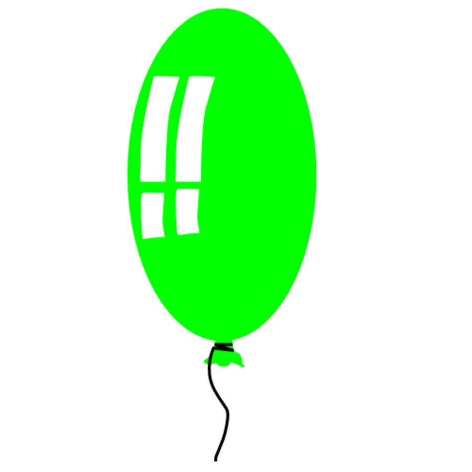 Green Balloons Clip Art N16