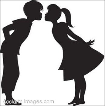 Boy And Girl Kissing Clip Art N9