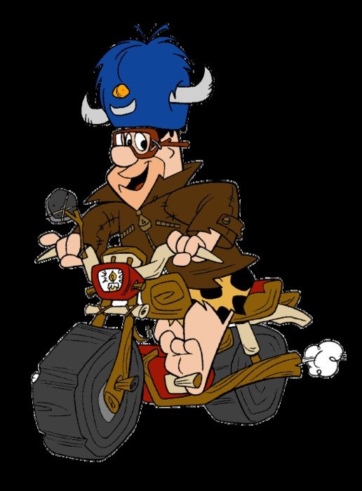 Fred Flintstone On A Motorcycle