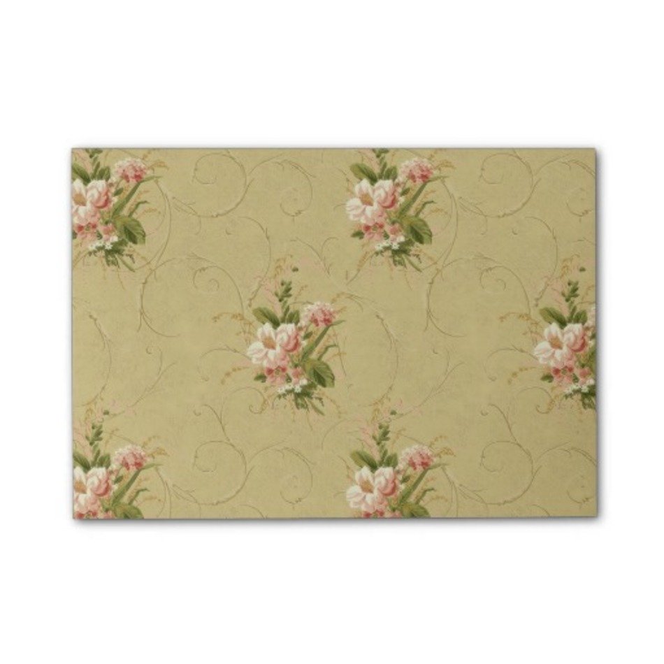 Vintage Chic Girly Pink White Cute Floral Pattern Post It reg Notes