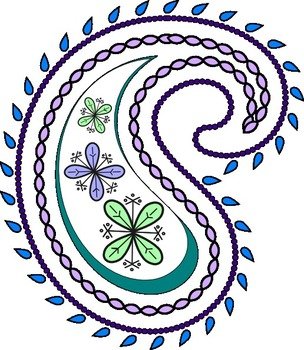 Pink Paisley Clip Art N3