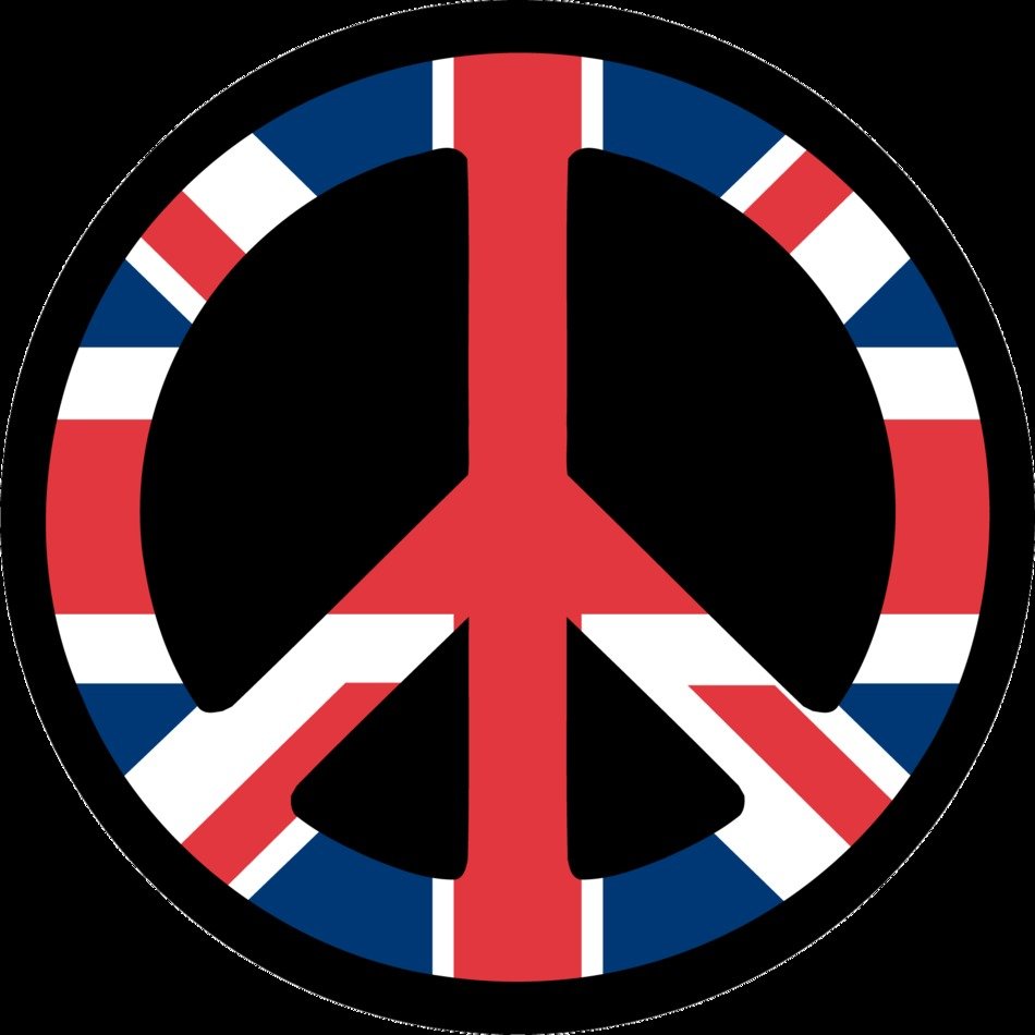 striped peace sign