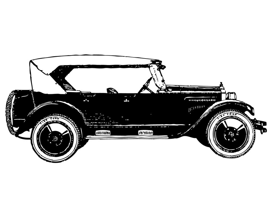 old Vintage Car drawing