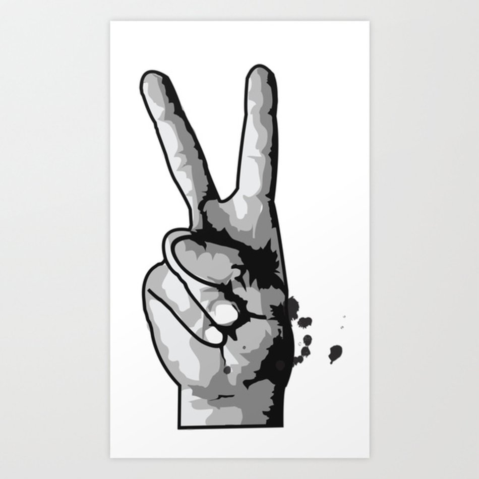 Peace Hand Sign N10
