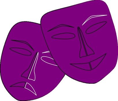 Theater Drama Masks Clip Art N5