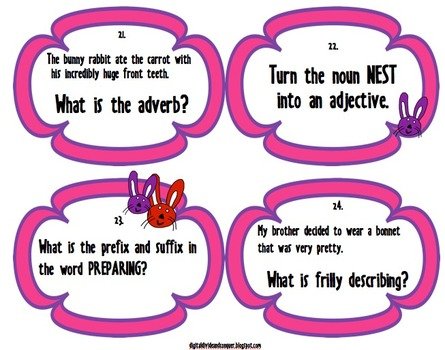 Spring Task Cards Can Be Found Here