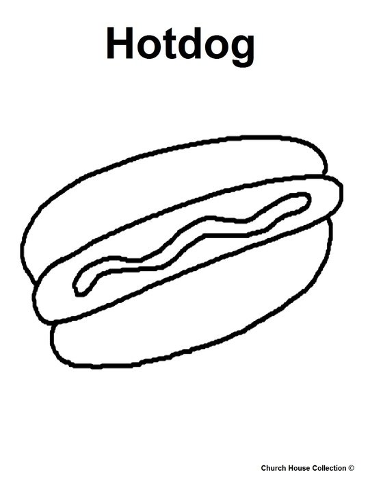 Hot Dog Coloring Pages
