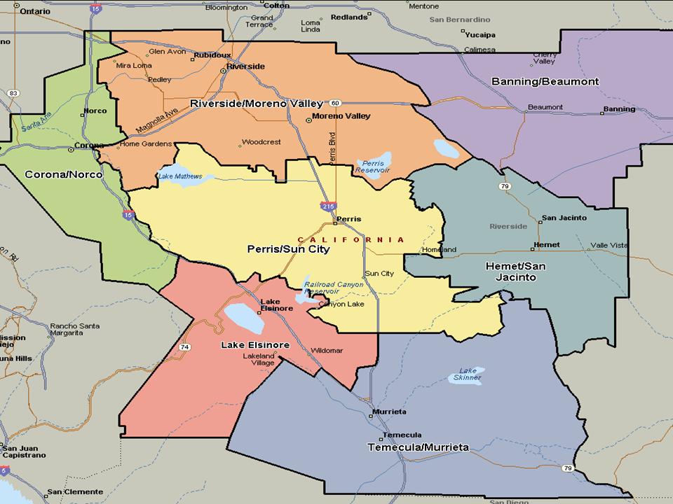 Map Of Riverside County Drawing Free Image Download