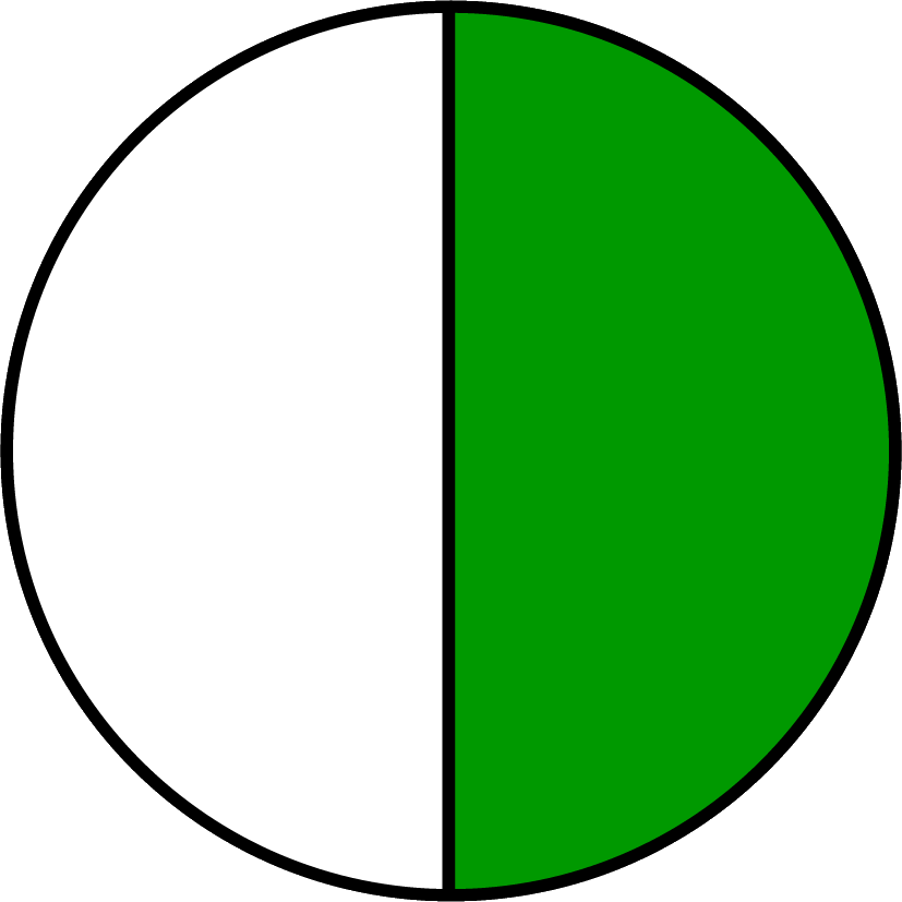 One Half Fraction Drawing Free Image Download