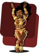 nice african woman drawing
