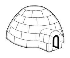 Black And White Igloo Clip Art N4