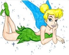 Tinkerbell Hot Art drawing