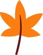 Clip Art of orange leaf