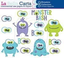 Monsters Clipart For Scrapbooking Card Making Paper Crafts