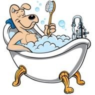 Dog Bath Clip Art N16
