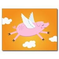 Cartoon Flying Pigs N10