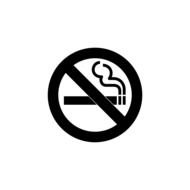 no smoking sign on a white background