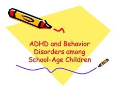 behaviour disorders among children, cover of presentation