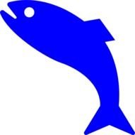 Blue Fish Clip Art N27