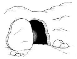 Free Empty Tomb Of Jesus Coloring Page drawing