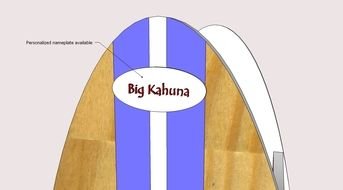 inscription on a surfboard