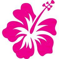 Clip art of Hawaiian Hibiscus Flower