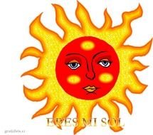 IMAGEN CLIP ART SOL GLITTER