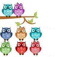 Cute Girl Owl Clip Art