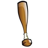 brown baseball bat on a white background