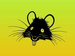 Clip art of cartoon Dirty Rat