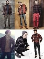 young Men in Vintage Clothing, collage