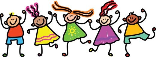 Happy Kids as funny figures