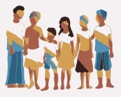 abstract image of a black family