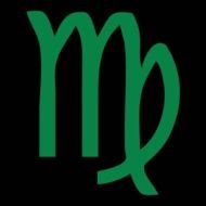 virgo sign on a black background