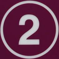 number 2 on purple background
