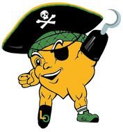 Colorful acorn pirate clipart