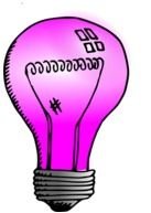 purple Cartoon Light Bulb