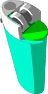 Yellow Lighter Vector Clip Art drawing