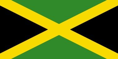 painted rectangular Jamaican Flag