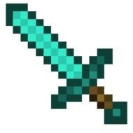 blu Minecraft Diamond Sword drawing