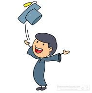Graduation Student Stick Figure