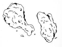coloring page with chicken wings