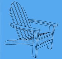 Blue Adirondack Chair Clip Art