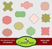Label Shapes Clip Art N5