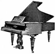 retro Piano Clip Art drawing