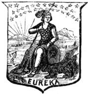 California State Seal from 19th century, drawing