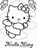 Hello Kitty Birthday Coloring Pages